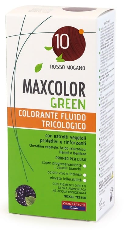 MAXCOLOR GREEN 10 ROSSO MOGANO 75 ML + BALSAMO 15 ML