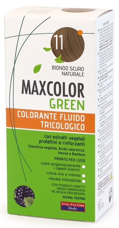 MAXCOLOR GREEN 11 BIONDO SCURO NATURALE 75 ML + BALSAMO 15 ML