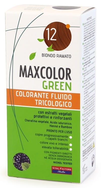 MAXCOLOR GREEN 12 BIONDO RAMATO 75 ML + BALSAMO 15 ML