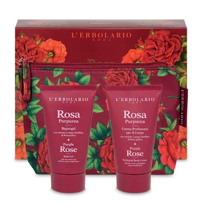 ROSA PURPUREA BEAUTY POCHETTE FAVOLOSA BAGNOGEL 75 ML + CREMA PROFUMATA CORPO 75 ML EDIZIONE LIMITATA ROSA PURPUREA BEAUTY POCHETTE FAVOLOSA BAGNOGEL 75 ML + CREMA PROFUMATA CORPO 75 ML EDIZIONE LIMITATA