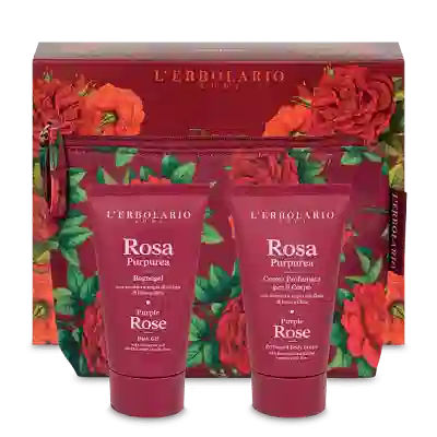 ROSA PURPUREA BEAUTY POCHETTE FAVOLOSA BAGNOGEL 75 ML + CREMA PROFUMATA CORPO 75 ML EDIZIONE LIMITATA