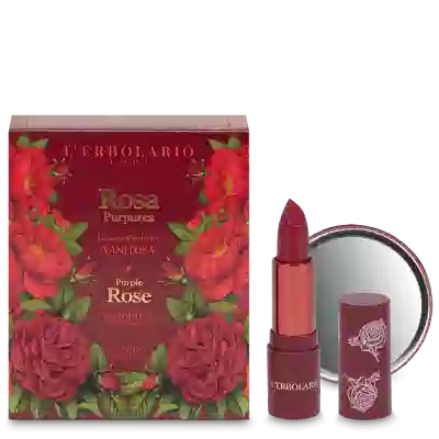 ROSA PURPUREA BEAUTY POCHETTE VANITOSA ROSSETTO EFFETTO SETA 3,5 ML + SPECCHIETTO EDIZIONE LIMITATA