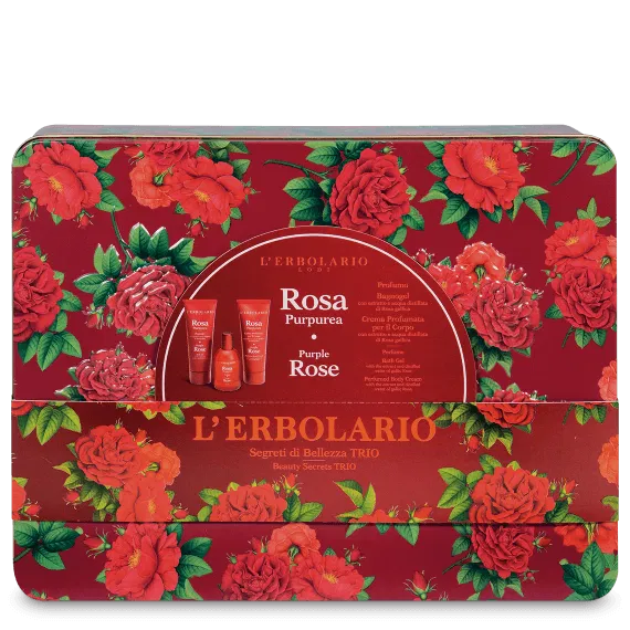 ROSA PURPUREA SEGRETI DI BELLEZZA TRIO PROFUMO 50 ML + BAGNOGEL 100 ML + CREMA PROFUMATA CORPO 100 ML EDIZIONE LIMITATA