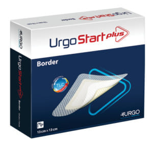MEDICAZIONE URGOSTART PLUS BORDER CON MATRICE TLC-NOSF E FIBRE DI POLIACRILATO MISURA 13X13 CM 10 PEZZI