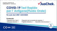 TEST ANTIGENICO RAPIDO COVID-19 JUSCHEK AUTODIAGNOSTICO DETERMINAZIONE QUALITATIVA ANTIGENI SARS-COV-2 IN CAMPIONI SALIVARI MEDIANTE IMMUNOCROMATOGRAFIA