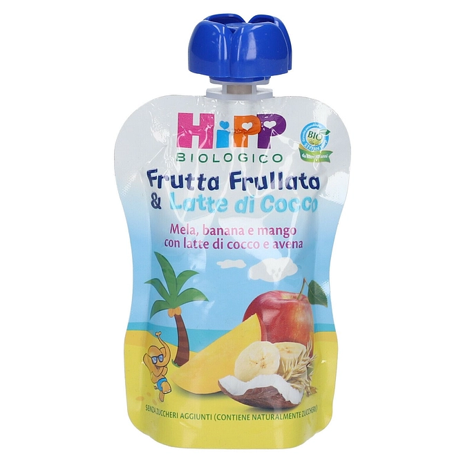 Hipp Bio Frutta Frullata&Latte Di Cocco Mela Banana Con Latte Di Cocco E Avena 90 G