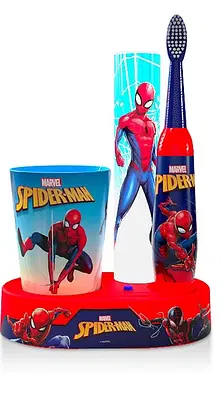 KIT REGALO SPIDERMAN LED 1 SPAZZOLINO + 1 DENTIFRICIO 75 ML + 1 BICCHIERE + 1 BASE LUMINOSA KIT REGALO SPIDERMAN LED 1 SPAZZOLINO + 1 DENTIFRICIO 75 ML + 1 BICCHIERE + 1 BASE LUMINOSA