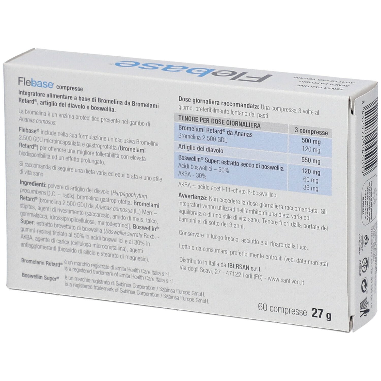 FLEBASE 60 COMPRESSE