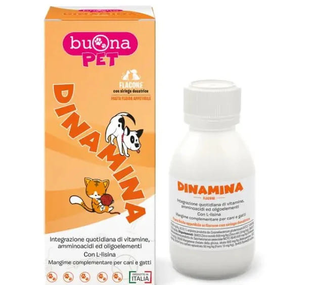 DINAMINA CANI GATTI FLACONE CON SIRINGA DOSATRICE IN PASTA 60 G BUONAPET