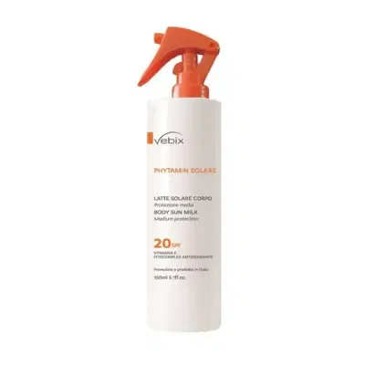 VEBIX PHYTAMIN SOLARE LATTE SOLARE CORPO NO GAS SPF20 150 ML VEBIX PHYTAMIN SOLARE LATTE SOLARE CORPO NO GAS SPF20 150 ML
