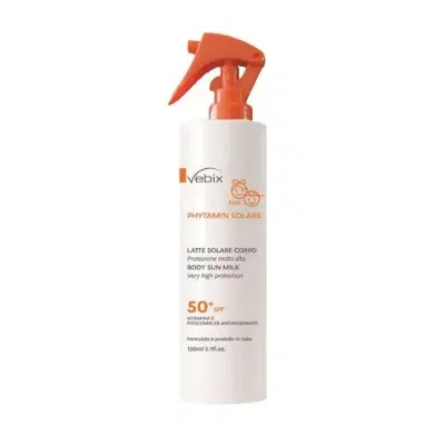 VEBIX PHYTAMIN SOLARE LATTE SOLARE CORPO NO GAS SPF50+ BIMBO 150 ML VEBIX PHYTAMIN SOLARE LATTE SOLARE CORPO NO GAS SPF50+ BIMBO 150 ML
