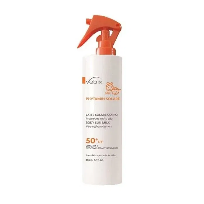 Vebix Phytamin Solare Latte Solare Corpo No Gas Spf50+ Bimbo 150 Ml