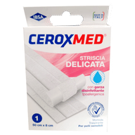 STRISCIA DELICATA CEROXMED CON GARZA DISINFETTANTE IPOALLERGENICA PER PELLI SENSIBILI 50X8CM 1 PEZZO