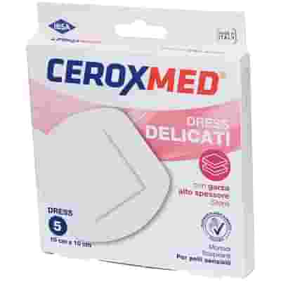 DRESS DELICATI CEROXMED CON GARZA ALTO SPESSORE PER PELLI SENSIBILI 10X10CM 5 PEZZI