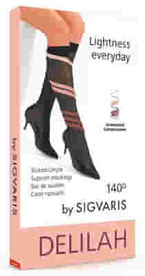 SIGVARIS DELILAH 140 DENARI FLAT GAMBALETTO NERO 2