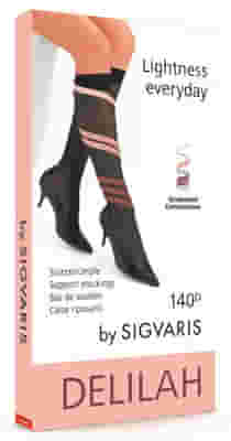 SIGVARIS DELILAH 140 DENARI MESH GAMBALETTO PUNTA APERTA SKIN 2