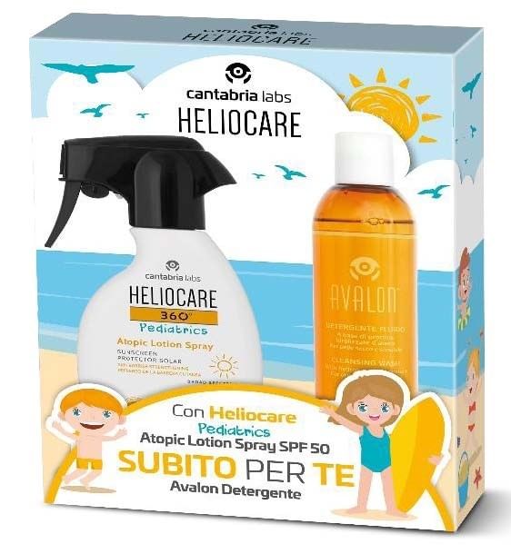 Heliocare 360 Pediatrics Atopic Lotion 250 Ml + Avalon Detergente Fluido 250 Ml