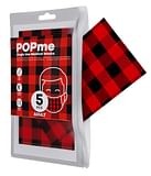 POPME MASCHERINA CHIRURGICA TIPO IIR TARTAN ROSSO BUSTA 5 PEZZI