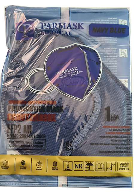 Mascherina Parmask Medical Ffp2 Blu Navi 10 Pezzi