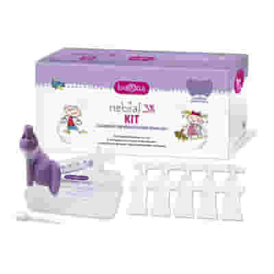 NEBIAL 3% KIT 20 FLACONCINI MONODOSE 5ML SOLUZIONE IPERTONICA CON ACIDO IALURONICO + NEBULIZZATORE SPRAY-SOL