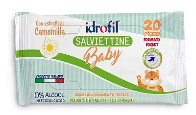 IDROFIL SALVIETTINE BABY ESTRATTI DI CAMOMILLA 20 PEZZI IDROFIL SALVIETTINE BABY ESTRATTI DI CAMOMILLA 20 PEZZI