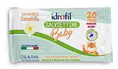 IDROFIL SALVIETTINE BABY ESTRATTI DI CAMOMILLA 20 PEZZI
