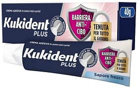 Kukident Plus Barriera Anti Cibo Fresco Crema Adesiva Dentiere 40 G