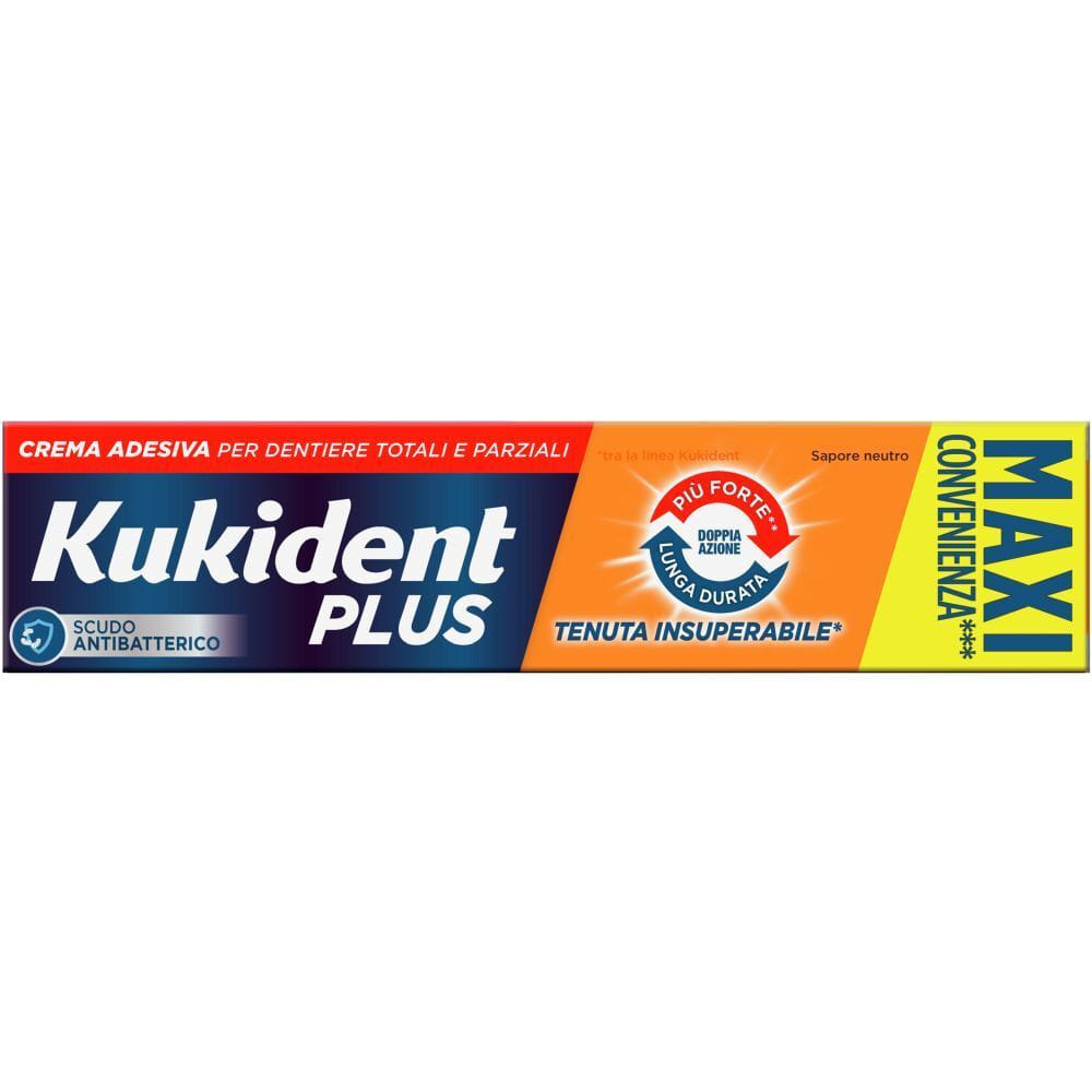 KUKIDENT PLUS DOPPIA AZIONE TENUTA INSUPERABILE CREMA ADESIVA DENTIERE 65 G