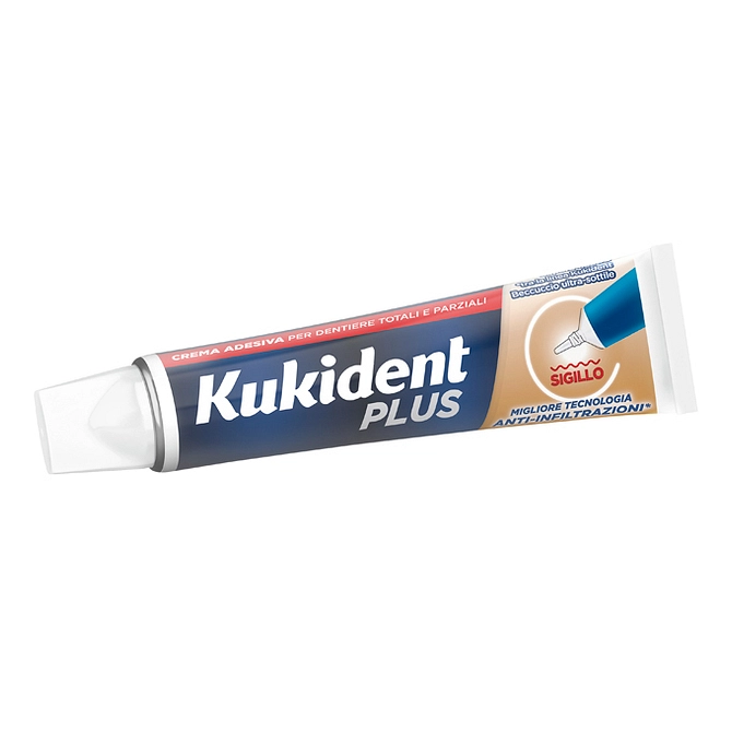 Kukident Plus Sigillo Anti Infiltrazioni Crema Adeisva Dentiere 40 G