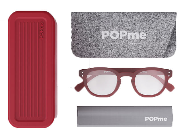 Popme Glasses Cherry Red +3