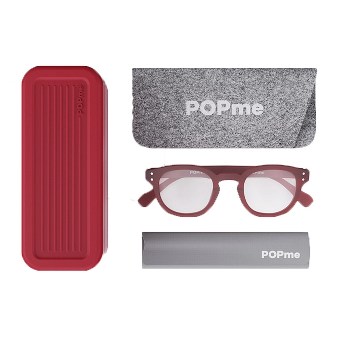 Popme Glasses Cherry Red +3