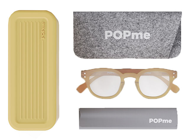 Popme Glasses Yellow Peach +3