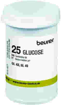 STRISCE MISURAZIONE GLICEMIA BEURER PER GLUCOMETRO GL48/GL49 IN FLACONE 25 PEZZI