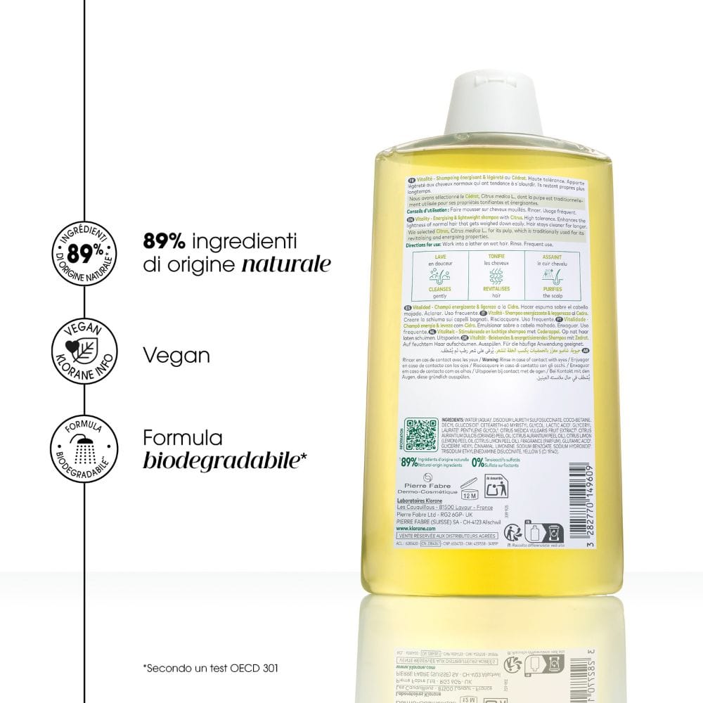 KLORANE SHAMPOO PURIFYING AL CEDRO 400 ML