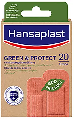 CEROTTO HANSAPLAST IN STRISCIA GREEN&PROTECT M 1X6 CM 10 PEZZI CEROTTO HANSAPLAST IN STRISCIA GREEN&PROTECT M 1X6 CM 10 PEZZI