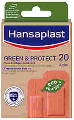 CEROTTO HANSAPLAST IN STRISCIA GREEN&PROTECT M 1X6 CM 10 PEZZI