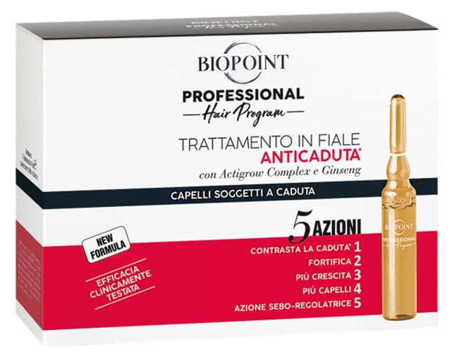 BIOPOINT TRATTAMENTO IN FIALE ANTICADUTA RINFORZANTE (CLASSICO-ROSSO) 7 MLX10 FIALE