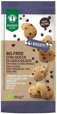PROBIOS BISCOTTI BISFREE GOCCE DI CIOCCOLATO 250 G PROBIOS BISCOTTI BISFREE GOCCE DI CIOCCOLATO 250 G