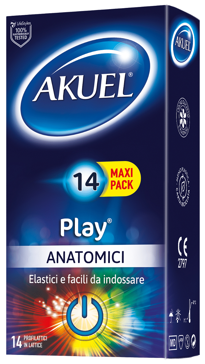 Profilattico Akuel Play Anatomico 14 Pezzi