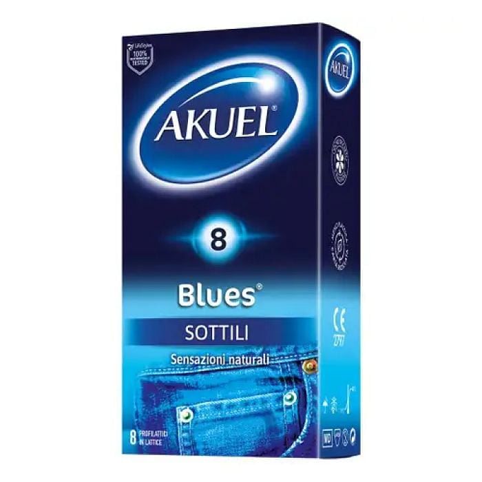 Profilattico Akuel Blues Sottile 8 Pezzi