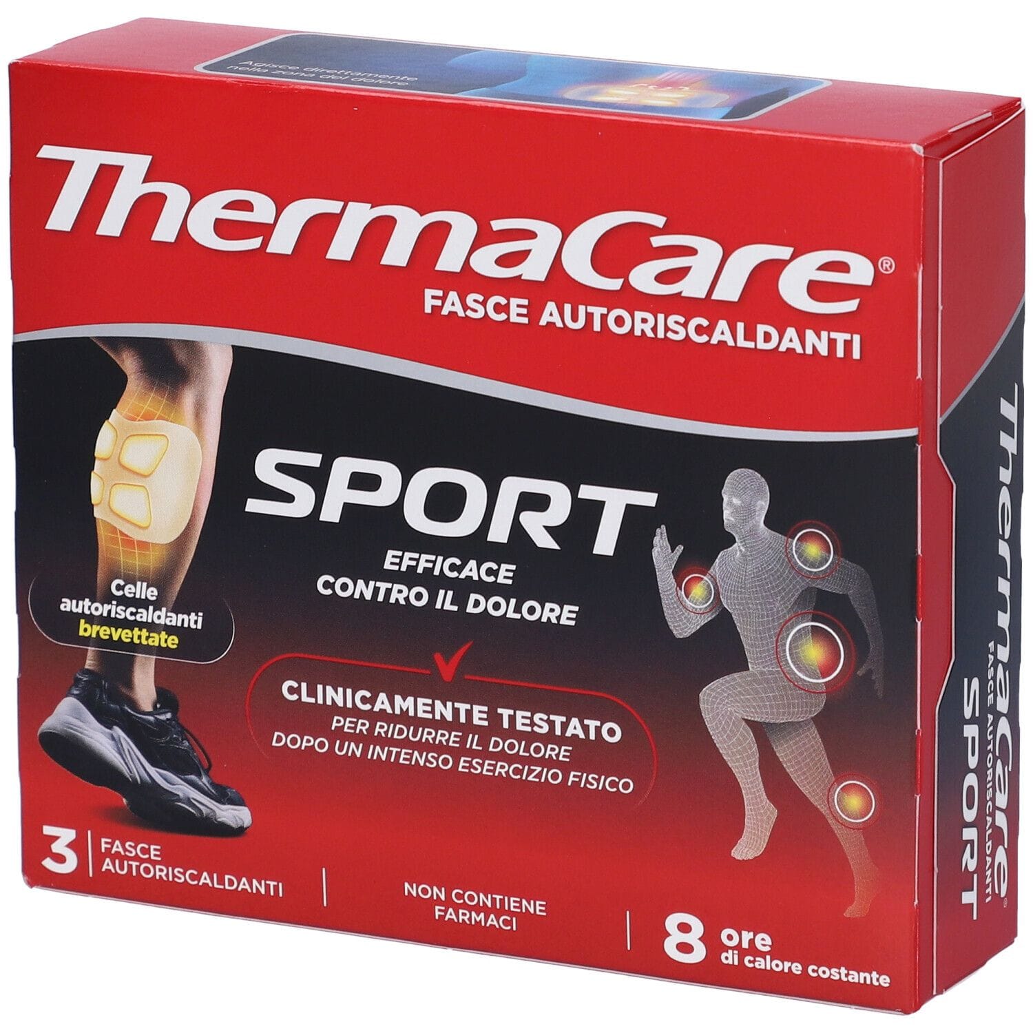 CEROTTO THERMACARE SPORT 8 ORE 3 PEZZI