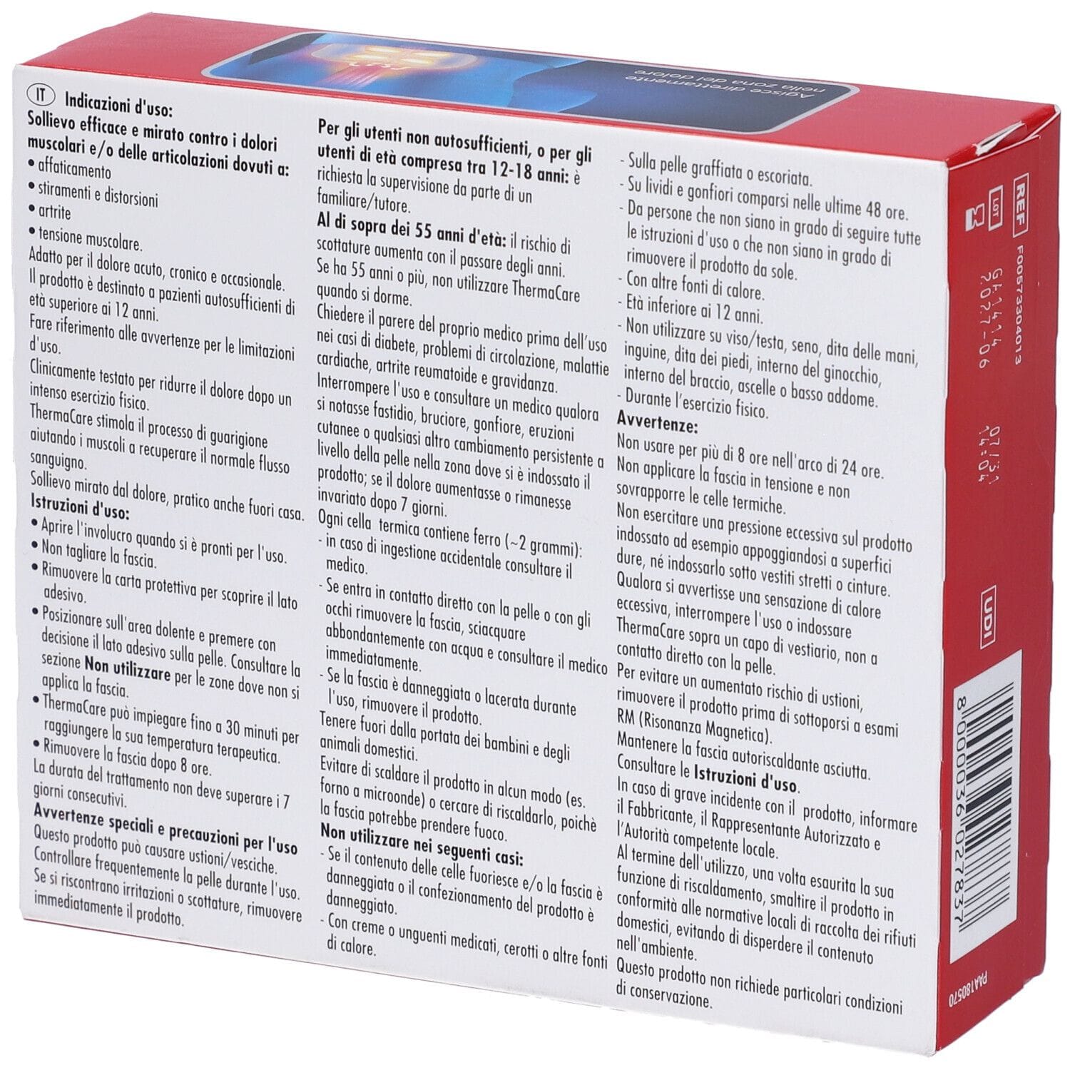 CEROTTO THERMACARE SPORT 8 ORE 3 PEZZI