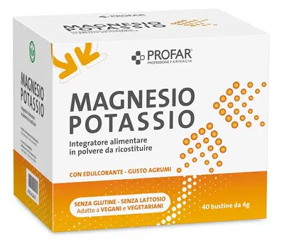 PROFAR MAGNESIO POTASSIO AGRUMI 20 BUSTINE DA 4 G PROFAR MAGNESIO POTASSIO AGRUMI 20 BUSTINE DA 4 G