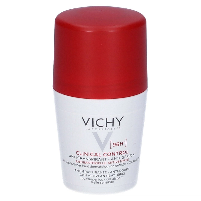 Vichy Deodorante Clinical Control 96 H Anti  Traspirante. No Alcool. Anti  Batterico. Ipoallergenico. Pelli Sensibili. Anti  Odore. 50 Ml