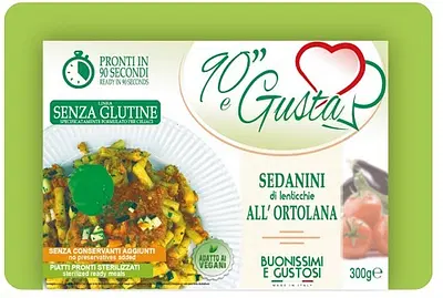 90 E GUSTA SEDANINI DI LENTICCHIE ALL'ORTOLANA 300 G 90 E GUSTA SEDANINI DI LENTICCHIE ALL'ORTOLANA 300 G