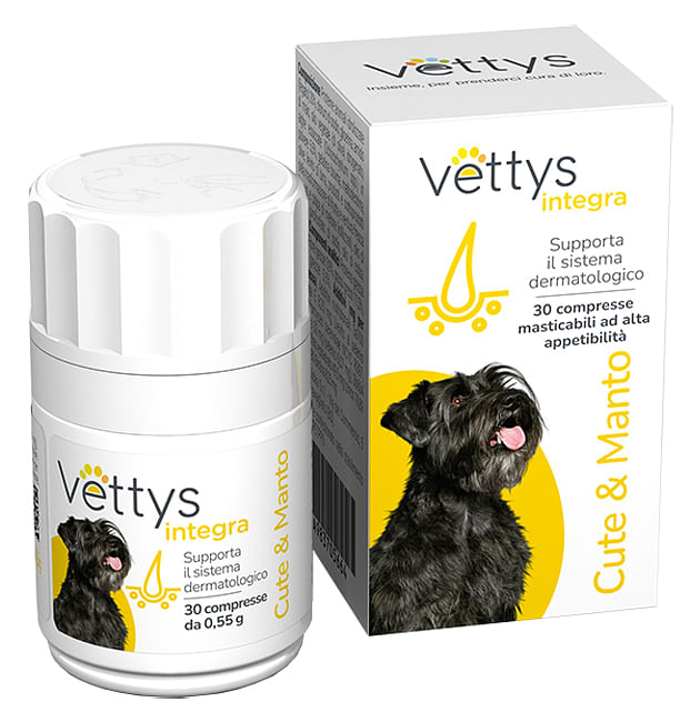 Vettys Integra Cute&Manto Cane 30 Compresse Masticabili