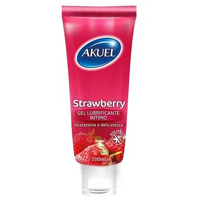 AKUEL STRAWBERRY GEL LUBRIFICANTE 200 ML AKUEL STRAWBERRY GEL LUBRIFICANTE 200 ML