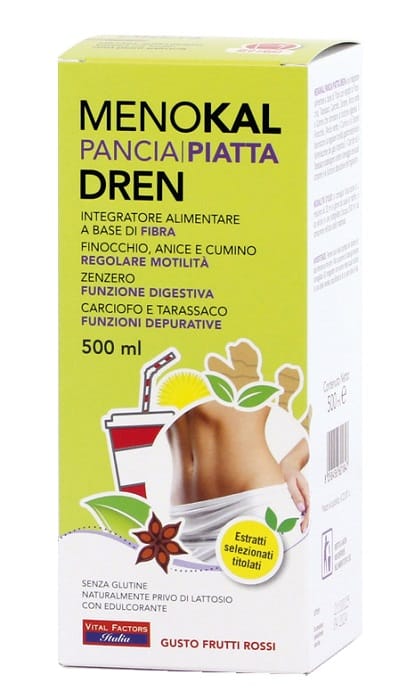 MENOKAL PANCIA PIATTA DREN GUSTO FRUTTI ROSSI 500 ML