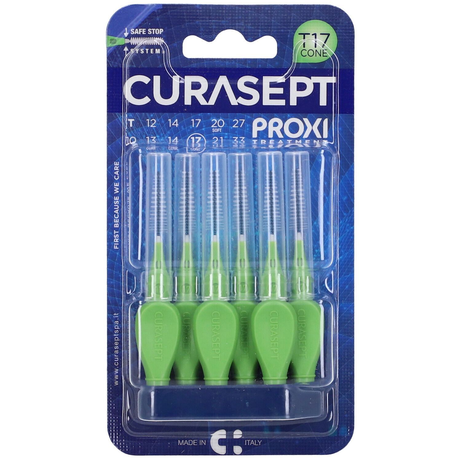 Curasept Proxi T17 Cone Verde/Green 6 Pezzi