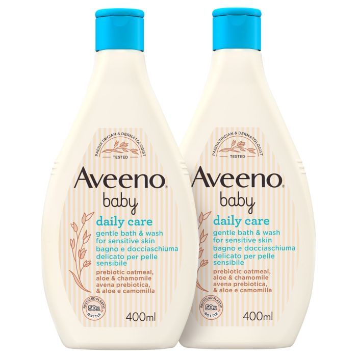 Aveeno Baby Daily Care - Bipack Bagnodoccia Per Bagnetto Neonati Per Pelle Delicata E Sensibile, 2 X 400Ml-image